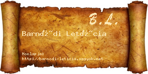 Barnódi Letícia névjegykártya